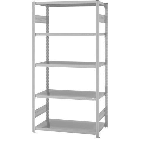 4061753027016 - eurokraft pro System-Steckregal Bauart mittelschwer kunststoffbeschichtet Regalhöhe 2000 mm Grundregal Breite x Tiefe 1000 x 600 mm