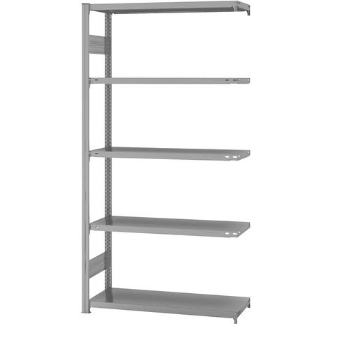 4061753026781 - eurokraft pro System-Steckregal kunststoffbeschichtet Bauart leicht Regalhöhe 2000 mm Anbauregal Breite x Tiefe 1000 x 400 mm