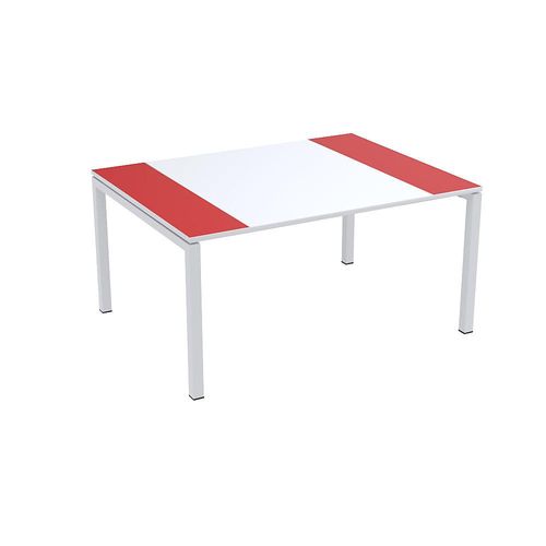 3660141220285 - Paperflow Konferenztisch easyDesk® HxBxT 750 x 1500 x 1160 mm weiß rot