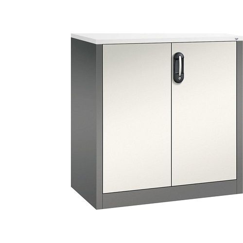 4064615320164 - ACURADO Akten-Sideboard 2 Ordnerhöhen HxBxT 1000 x 930 x 500 mm vulkangrau perlweiß C+P 4064615320164 - ACURADO Akten-Sideboard 2 Ordnerhöhen HxBxT 1000 x 930 x 500 mm vulkangrau perlweiß C+P