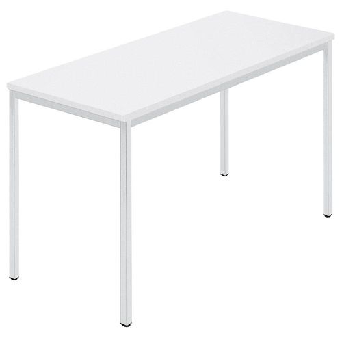 4250709201420 - Rechtecktisch Vierkantrohr beschichtet BxT 1200 x 600 mm weiß grau 4250709201420 - Rechtecktisch Vierkantrohr beschichtet BxT 1200 x 600 mm weiß grau