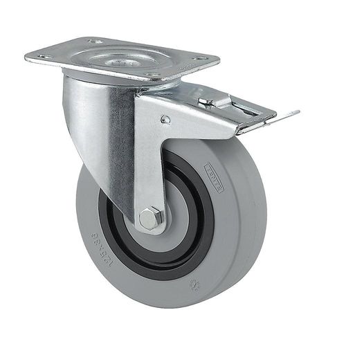4031582305159 - TENTE Polyamid-Rad grau Rad-Ø x Breite 100 x 36 mm Lenkrolle mit Doppelstopp 4031582305159 - TENTE Polyamid-Rad grau Rad-Ø x Breite 100 x 36 mm Lenkrolle mit Doppelstopp