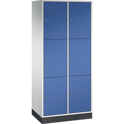 4025314695014 - INTRO Stahl-Schließfachschrank Fachhöhe 580 mm BxT 820 x 500 mm 6 Fächer Korpus lichtgrau Türen enzianblau 4025314695014 - INTRO Stahl-Schließfachschrank Fachhöhe 580 mm BxT 820 x 500 mm 6 Fächer Korpus lichtgrau Türen enzianblau