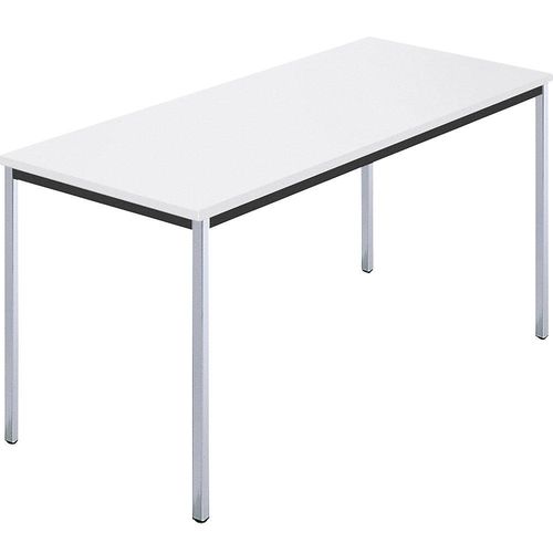 4250709201987 - Rechtecktisch Vierkantrohr verchromt BxT 1400 x 700 mm weiß 4250709201987 - Rechtecktisch Vierkantrohr verchromt BxT 1400 x 700 mm weiß