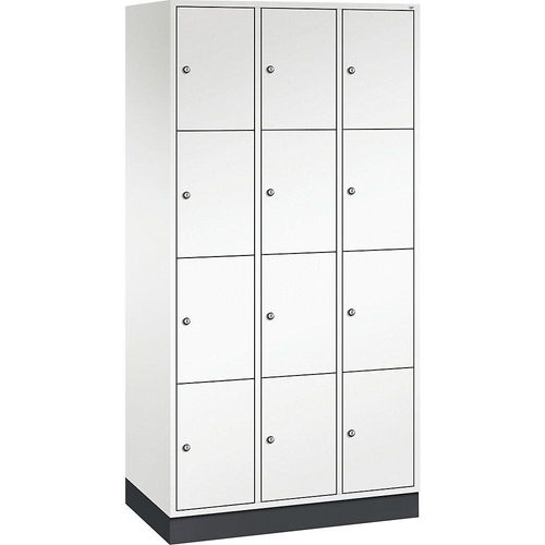4062084595854 - 4er-Schließfachschrank Intro 3 Abteile reinweiß BxT 920 x 500 mm 4062084595854 - 4er-Schließfachschrank Intro 3 Abteile reinweiß BxT 920 x 500 mm