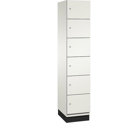 4060061200708 - CAMBIO Schließfachschrank mit HPL-Türen 6 Fächer Korpus reinweiß Tür weiß Breite 400 mm 4060061200708 - CAMBIO Schließfachschrank mit HPL-Türen 6 Fächer Korpus reinweiß Tür weiß Breite 400 mm