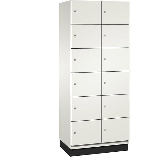 4060061200753 - CAMBIO Schließfachschrank mit HPL-Türen 12 Fächer Korpus reinweiß Tür weiß Breite 800 mm 4060061200753 - CAMBIO Schließfachschrank mit HPL-Türen 12 Fächer Korpus reinweiß Tür weiß Breite 800 mm
