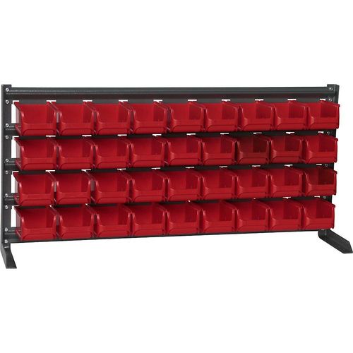 4021508567181 - Kleinteileregal Breite 1020 mm mit Sichtlagerkästen HxT 480 x 200 mm