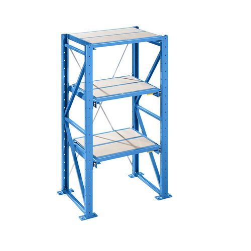 7612269062168 - LISTA Schwerlast-Auszugregal Einschubbreite 1290 mm Tiefe 1260 mm Grundregal lichtblau