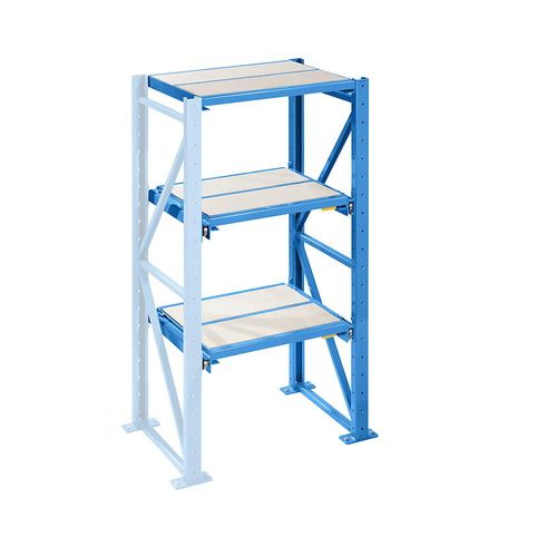 7612269062014 - LISTA Schwerlast-Auszugregal Einschubbreite 890 mm Tiefe 860 mm Anbauregal lichtblau