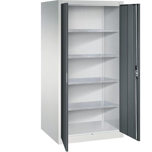 4069361415966 - Werkstatt-Flügeltürschrank HxBxT 1950 x 930 x 400 mm lichtgrau   anthrazitgrau C+P