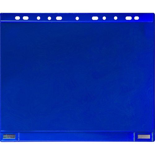 3377991811210 - Magnetische Sichttasche mit Abheftrand magnetisch DIN A4 VE 5 Stk blau