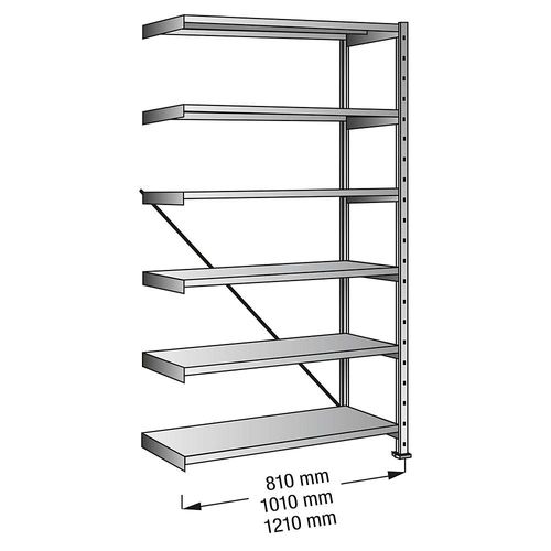 4260035214759 - CLEANA-Steckregal Anbauregal Bodenbreite 1000 mm 6 Böden Bodentiefe 600 mm Fachlast 200 kg 4260035214759 - CLEANA-Steckregal Anbauregal Bodenbreite 1000 mm 6 Böden Bodentiefe 600 mm Fachlast 200 kg