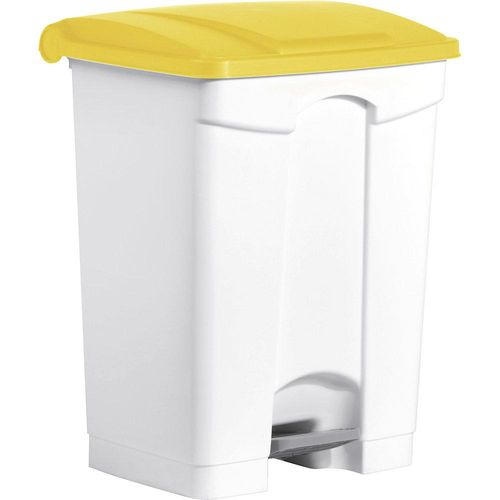 4012086080070 - helit Treteimer the step 70 Liter Hochwertiger Tretabfallbehälter aus stoßfestem Kunststoff Farbe gelb 4012086080070 - helit Treteimer the step 70 Liter Hochwertiger Tretabfallbehälter aus stoßfestem Kunststoff Farbe gelb