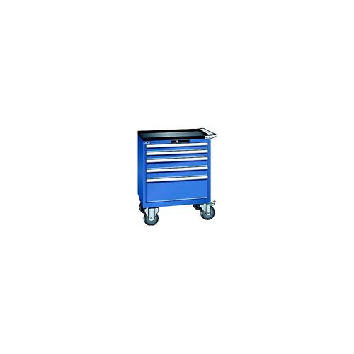 7612269063295 - LISTA Schubladenschrank fahrbar BxTxH 717 x 572 x 962 mm Schubladen 2 x 75   2 x 100   1 x 250 mm enzianblau