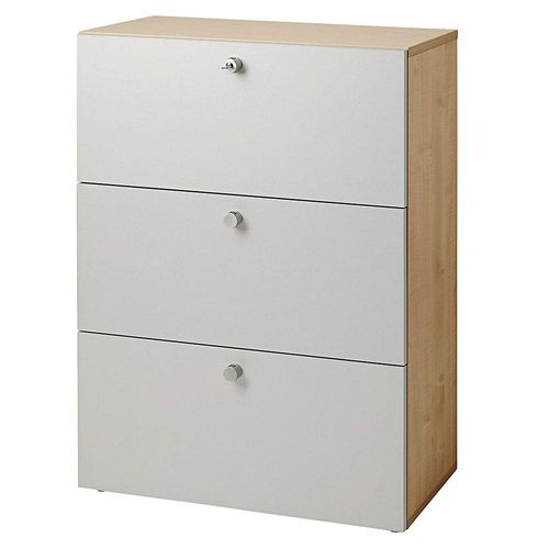 4032062018606 - eurokraft pro ANNY - Hängeregistraturschrank HxBxT 1100 x 800 x 420 mm Nussbaum-Dekor   alusilber