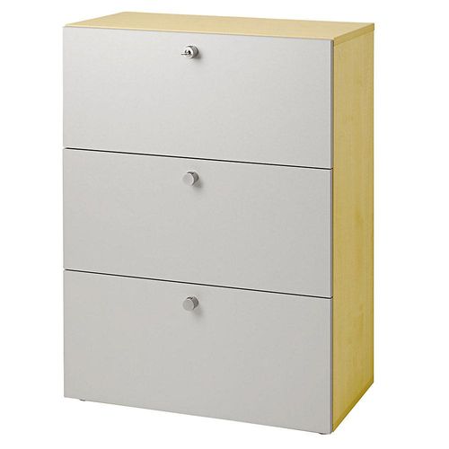 4032062018576 - eurokraft pro ANNY - Hängeregistraturschrank HxBxT 1100 x 800 x 420 mm Ahorn-Dekor   alusilber