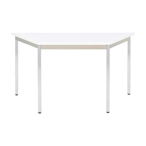 3700245515051 - eurokraft basic Mehrzwecktisch trapezförmig HxBxT 740 x 1200 x 600 mm Platte weiß Gestell verchromt 3700245515051 - eurokraft basic Mehrzwecktisch trapezförmig HxBxT 740 x 1200 x 600 mm Platte weiß Gestell verchromt