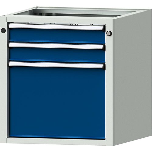 4014641086879 - Unterbauschrank für elektrisch höhenverstellbare Arbeitstische LIFT BxT 570 x 615 mm Höhe 600 mm 3 Schubladen (90   360 mm hoch)