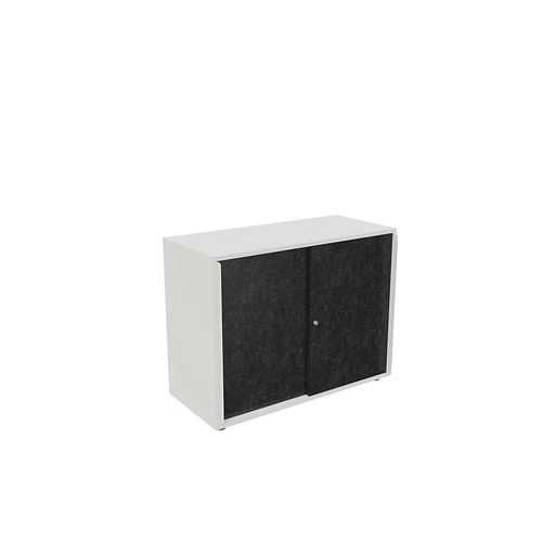 0089336799758 - Schiebetürenschrank NEOTEX mit Akustik-Front HxBxT 775 x 1000 x 440 mm Front anthrazit kaiserkraft