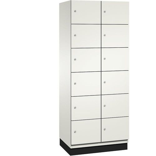 4059369472085 - CAMBIO Schließfachschrank mit Stahlblech-Türen 12 Fächer Breite 800 mm Korpus reinweiß Tür reinweiß 4059369472085 - CAMBIO Schließfachschrank mit Stahlblech-Türen 12 Fächer Breite 800 mm Korpus reinweiß Tür reinweiß