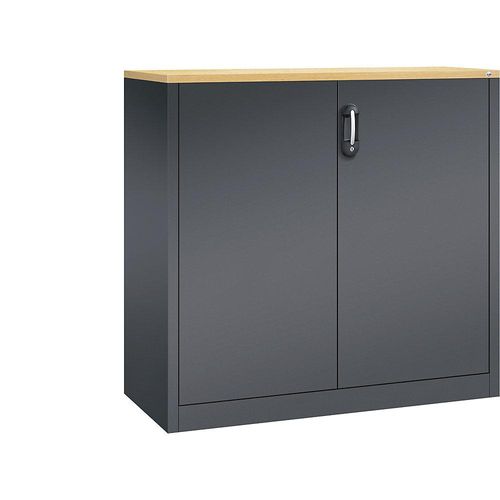 4055404482156 - ACURADO Akten-Sideboard 3 Ordnerhöhen HxBxT 1200 x 1200 x 500 mm schwarzgrau   schwarzgrau