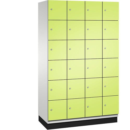 4059369470005 - CAMBIO Schließfachschrank mit Stahlblech-Türen 24 Fächer Breite 1200 mm Korpus lichtgrau Tür viridingrün 4059369470005 - CAMBIO Schließfachschrank mit Stahlblech-Türen 24 Fächer Breite 1200 mm Korpus lichtgrau Tür viridingrün