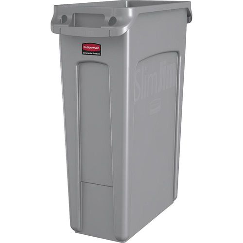 0086876186376 - Wertstoffsammler Abfalleimer SLIM JIM® Volumen 87 l mit Lüftungskanälen grau ab 10 Stk Rubbermaid