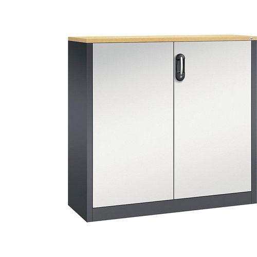 4060061363342 - ACURADO Akten-Sideboard 3 Ordnerhöhen HxBxT 1200 x 1200 x 400 mm schwarzgrau lichtgrau 4060061363342 - ACURADO Akten-Sideboard 3 Ordnerhöhen HxBxT 1200 x 1200 x 400 mm schwarzgrau lichtgrau