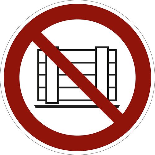 4061466043112 - Verbotszeichen Abstellen und Lagern verboten VE 10 Stk Folie Ø 100 mm