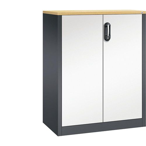 4069361396234 - ACURADO Akten-Sideboard 3 Ordnerhöhen HxBxT 1200 x 930 x 500 mm schwarzgrau reinweiß 4069361396234 - ACURADO Akten-Sideboard 3 Ordnerhöhen HxBxT 1200 x 930 x 500 mm schwarzgrau reinweiß