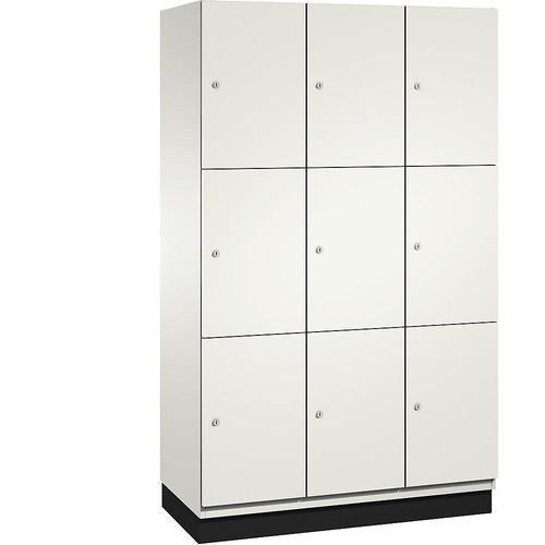 4059369456597 - CAMBIO Schließfachschrank mit Stahlblech-Türen 9 Fächer Breite 1200 mm Korpus reinweiß Tür reinweiß 4059369456597 - CAMBIO Schließfachschrank mit Stahlblech-Türen 9 Fächer Breite 1200 mm Korpus reinweiß Tür reinweiß