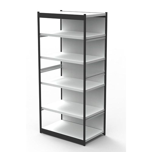 4044917043008 - Büro-Regalsystem mit Rückwand Regalhöhe 2250 mm Grundregal Breite x Tiefe 750 x 500 mm kaiserkraft