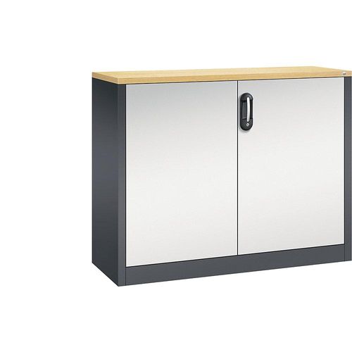 4069361396272 - ACURADO Akten-Sideboard 2 Ordnerhöhen HxBxT 1000 x 1200 x 400 mm schwarzgrau lichtgrau C+P 4069361396272 - ACURADO Akten-Sideboard 2 Ordnerhöhen HxBxT 1000 x 1200 x 400 mm schwarzgrau lichtgrau C+P