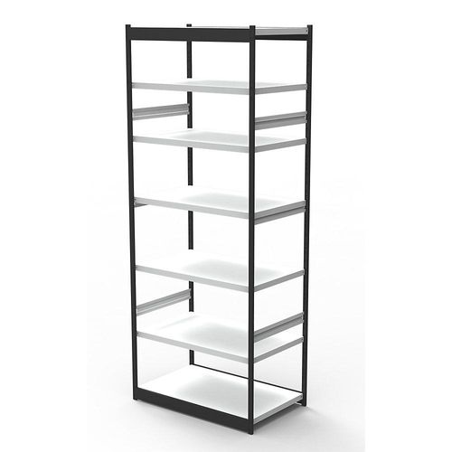 4044917037403 - Büro-Regalsystem ohne Rückwand Regalhöhe 2600 mm Grundregal Breite x Tiefe 750 x 500 mm kaiserkraft