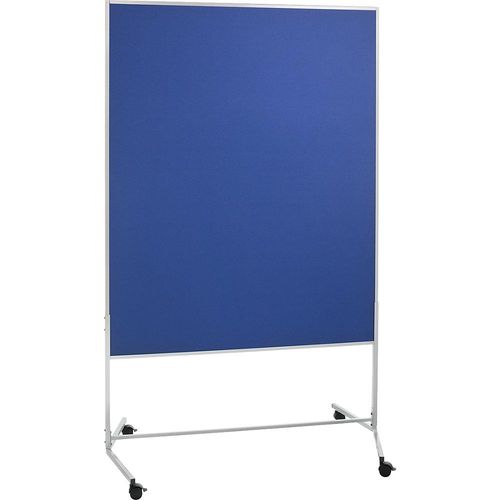 4061753121332 - eurokraft basic Moderationswand mobil Textilbezug BxH 1200 x 1500 mm blau