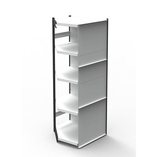 4044917045606 - Büro-Regalsystem mit Rückwand Regalhöhe 1900 mm Eck-Anbauregal Breite x Tiefe 670 x 300 mm kaiserkraft