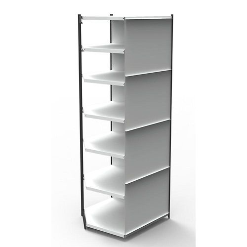 4044917046603 - Büro-Regalsystem mit Rückwand Regalhöhe 2600 mm Eck-Anbauregal Breite x Tiefe 870 x 500 mm kaiserkraft