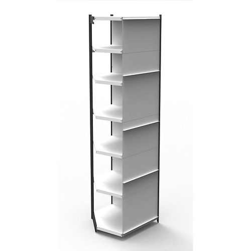 4044917046405 - Büro-Regalsystem mit Rückwand Regalhöhe 2600 mm Eck-Anbauregal Breite x Tiefe 670 x 300 mm