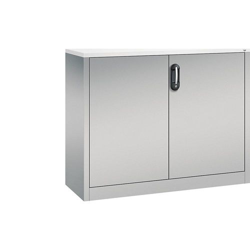 4060061359000 - ACURADO Akten-Sideboard 2 Ordnerhöhen HxBxT 1000 x 1200 x 400 mm weißaluminium   weißaluminium