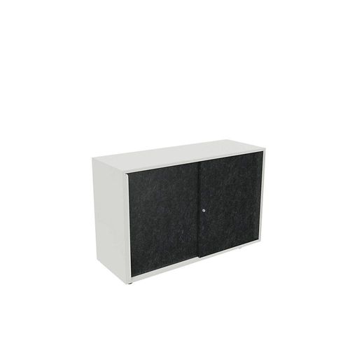 0089336799871 - Schiebetürenschrank NEOTEX mit Akustik-Front HxBxT 775 x 1200 x 440 mm Front anthrazit kaiserkraft