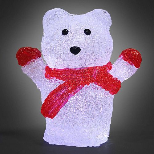 4251776921396 - monzana® LED Figur Eisbär Acryl 185 x 17 x 10cm rot weiß schwarz