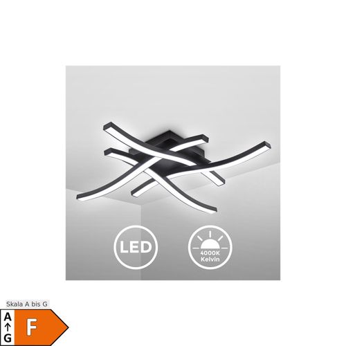 4057722006786 - Bklicht - led Design Deckenlampe Wohnzimmer Deckenleuchte modern Wellenoptik schwarz 20W 4057722006786 - Bklicht - led Design Deckenlampe Wohnzimmer Deckenleuchte modern Wellenoptik schwarz 20W