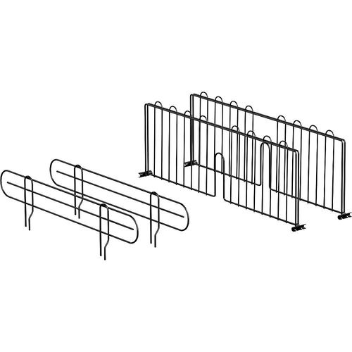 4061753091062 - Set aus Regalteilern und Seitenbegrenzern für Tiefe 610 mm schwarz 2 x 2 Stk 4061753091062 - Set aus Regalteilern und Seitenbegrenzern für Tiefe 610 mm schwarz 2 x 2 Stk