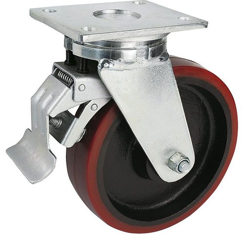 4250615227668 - Polyurethan-Reifen Plattenmaß 138 x 110 mm Rad-Ø x Breite 125 x 50 mm Lenkrolle mit Doppelstopp Proroll 4250615227668 - Polyurethan-Reifen Plattenmaß 138 x 110 mm Rad-Ø x Breite 125 x 50 mm Lenkrolle mit Doppelstopp Proroll