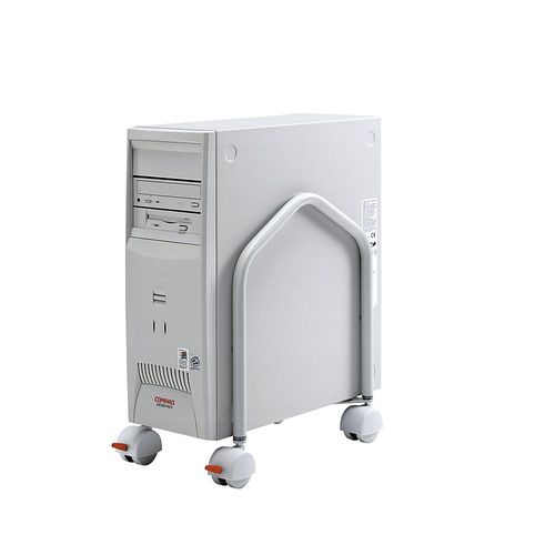 4260563723495 - CPU-Ständer rollbar HxT 400 x 330 mm Aufbau mit oder ohne Schrägstellung lichtgrau RAL 7035 ab 2 Stk Twinco