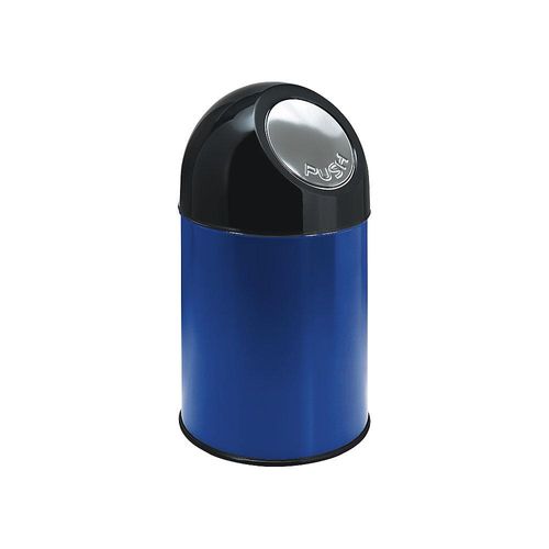 8713631004874 - Abfalleimer PUSH Ohne Innenbehälter Volumen 33 l Blau Abfallbehälter - Farbe Abfallbehälter ultramarinblau RAL 5002