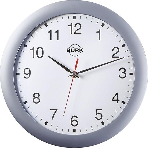 4030275000302 - Wanduhr aus ABS-Kunststoff Ø 300 mm Quarzuhrwerk Gehäuse silber matt Zifferblatt weiß kaiserkraft 4030275000302 - Wanduhr aus ABS-Kunststoff Ø 300 mm Quarzuhrwerk Gehäuse silber matt Zifferblatt weiß kaiserkraft