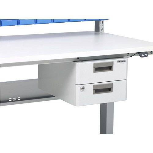 6416763072217 - Treston ESD-Schubladenblock 30 22 2 Schubladen 80% Auszug 10 kg Traglast pulverbeschichtet lichtgrau RAL 7035 6416763072217 - Treston ESD-Schubladenblock 30 22 2 Schubladen 80% Auszug 10 kg Traglast pulverbeschichtet lichtgrau RAL 7035