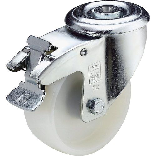 4053357006047 - Polyamid-Rad mit Rückenloch Rad-Ø x Breite 80 x 35 mm Lenkrolle mit Doppelstopp Wicke
